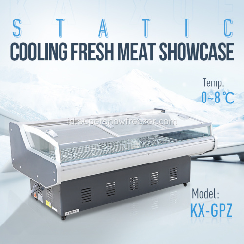 Supermarket Digunakan Display Frozen Food Commercial Deep Freezer